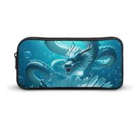 HETVBNS The Dragon King Pencil Case Large Capacity Zipper Pouch, Durable Pencil Box Organizer, Portable Small Cosmetic Bag for Office, Travel