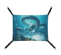 HETVBNS The Dragon King Pet Hammock for Cats & Dogs, Soft Breathable Canvas Hanging Hammock with Adjustable Straps, Comfortable & Durable Hanging Bed for Small to Medium Pets