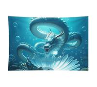 HETVBNS The Dragon King Tapestry Wall Hanging - 40"x60" Aesthetic Tapestries Soft Polyester Wall Art Decor Large Tapestry for Bedroom Living Room Dorm Backdrop, Hanging Kit Included