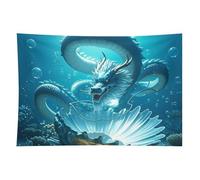 HETVBNS The Dragon King Tapestry Wall Hanging - 60"x90" Aesthetic Tapestries Soft Polyester Wall Art Decor Large Tapestry for Bedroom Living Room Dorm Backdrop, Hanging Kit Included