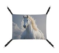 HETVBNS The Galloping Horse is Galloping Pet Hammock for Cats & Dogs, Soft Breathable Canvas Hanging Hammock with Adjustable Straps, Comfortable & Durable Hanging Bed for Small to Medium Pets