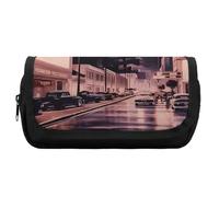 HETVBNS The Old Hollywood Pencil Case Extra Large, Double Layer Pencil Pouch with Zipper, Portable Cosmetic Bags for Travel, Office Stationery Organizer for Women Men