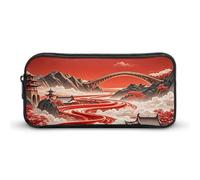 HETVBNS The Road of Color Pencil Case Large Capacity Zipper Pouch, Durable Pencil Box Organizer, Portable Small Cosmetic Bag for Office, Travel