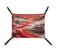 HETVBNS The Road of Color Pet Hammock for Cats & Dogs, Soft Breathable Canvas Hanging Hammock with Adjustable Straps, Comfortable & Durable Hanging Bed for Small to Medium Pets