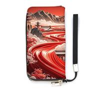 HETVBNS The Road of Color Wallet, Elegant Wristlet Wallet with Multi-Card Slots, PU Leather Long Purse for Women, Men
