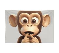 HETVBNS The Silent Monkey Tapestry Wall Hanging - 40"x60" Aesthetic Tapestries Soft Polyester Wall Art Decor Large Tapestry for Bedroom Living Room Dorm Backdrop, Hanging Kit Included