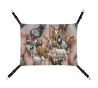 HETVBNS The Twelve Chinese Zodiac Signs Pet Hammock for Cats & Dogs, Soft Breathable Canvas Hanging Hammock with Adjustable Straps, Comfortable & Durable Hanging Bed for Small to Medium Pets