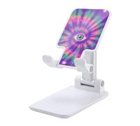 HETVBNS Tie Dye Hippies Print Phone Stand for Desk - Adjustable & Foldable Tablet Stand Portable Cell Phone Stand Holder Compatible with 4-13" Smartphones, Tablets