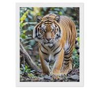 HETVBNS Tiger Diamond Painting Kits for Adults, Full Round Drill DIY Diamond Art for Beginners, 5D Gem Art and Crafts for Home Wall Decor 16"x20"