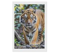 HETVBNS Tiger Diamond Painting Kits for Adults, Full Round Drill DIY Diamond Art for Beginners, 5D Gem Art and Crafts for Home Wall Decor 8"x12"