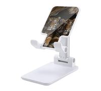 HETVBNS Tiger in Cave Phone Stand for Desk - Adjustable & Foldable Tablet Stand Portable Cell Phone Stand Holder Compatible with 4-13" Smartphones, Tablets