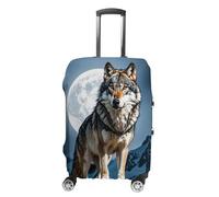 HETVBNS Timberwolves Luggage Cover, Elastic Luggage Protector Fits 19-32in Suitcases, Washable & Anti-Scratch Suitcase Cover for Men Women, style, M, Classic