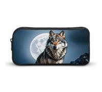 HETVBNS Timberwolves Pencil Case Large Capacity, Durable Pencil Pouch Portable Small Cosmetic Bag with Metal Zipper, Simple Makeup Pouch Aesthetic Toiletry Bag for Travel Office