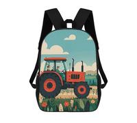HETVBNS Tractor Farming Backpack for Women Men, Durable 600D Polyester Bookbag with Large Capacity, Lightweight 17 Inch Laptop Backpack Minimalism Casual Daypack for Work, Travel