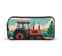HETVBNS Tractor Farming Pencil Case Large Capacity, Durable Pencil Pouch Portable Small Cosmetic Bag with Metal Zipper, Simple Makeup Pouch Aesthetic Toiletry Bag for Travel Office
