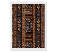 HETVBNS Traditional African Design Pattern Diamond Painting Kits for Adults, Full Round Drill DIY Diamond Art for Beginners, 5D Gem Art and Crafts for Home Wall Decor 12"x16"