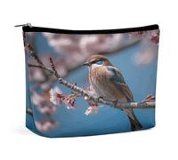 HETVBNS Travel Makeup Bag Portable Cosmetic Bags for Women A Little Bird Make Up Bags Organizer With Zipper Waterproof Open Flat Toiletry Bag Cute Makeup Pouch for Travel Accessories, A Little Bird