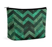 HETVBNS Travel Makeup Bag Portable Cosmetic Bags for Women With Emerald Green Make Up Bags Organizer With Zipper Waterproof Open Flat Toiletry Bag Cute Makeup Pouch for Travel Accessories, With