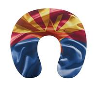 HETVBNS Travel Neck Pillow with Memory Foam, Arizona Flag Standard U Shaped Pillow for Airplane & Car - Detachable Washable Cover, Ergonomic Support for Neck