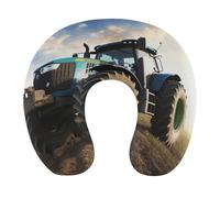 HETVBNS Travel Neck Pillow with Memory Foam, Farm Tractor U Shaped Pillow for Airplane & Car - Detachable Washable Cover, Ergonomic Support for Neck