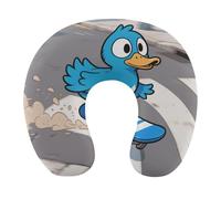 HETVBNS Travel Neck Pillow with Memory Foam, Funny Duck U Shaped Pillow for Airplane & Car - Detachable Washable Cover, Ergonomic Support for Neck