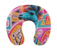 HETVBNS Travel Neck Pillow with Memory Foam, Hippie Sheep U Shaped Pillow for Airplane & Car - Detachable Washable Cover, Ergonomic Support for Neck