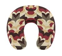 HETVBNS Travel Neck Pillow with Memory Foam, Natural Pattern Style U Shaped Pillow for Airplane & Car - Detachable Washable Cover, Ergonomic Support for Neck