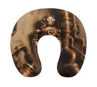 HETVBNS Travel Neck Pillow with Memory Foam, Robot in The Corner U Shaped Pillow for Airplane & Car - Detachable Washable Cover, Ergonomic Support for Neck