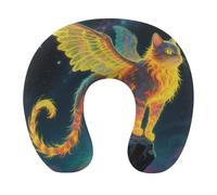 HETVBNS Travel Neck Pillow with Memory Foam, Strange Creature U Shaped Pillow for Airplane & Car - Detachable Washable Cover, Ergonomic Support for Neck