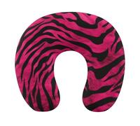 HETVBNS Travel Neck Pillow with Memory Foam, Zebra Tiger Leopard U Shaped Pillow for Airplane & Car - Detachable Washable Cover, Ergonomic Support for Neck