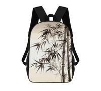 HETVBNS Tree Image Chinese Calligraphy Backpack for Women Men, Durable 600D Polyester Bookbag with Large Capacity, Lightweight 17 Inch Laptop Backpack Minimalism Casual Daypack for Work, Travel