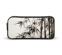 HETVBNS Tree Image Chinese Calligraphy Pencil Case Large Capacity, Durable Pencil Pouch Portable Small Cosmetic Bag with Metal Zipper, Simple Makeup Pouch Aesthetic Toiletry Bag for Travel Office