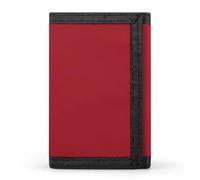 HETVBNS TriFold Wallet with 8 Card Slots & Keychain | Durable Polyester | Compact Amaranth Red Wallet for Travel