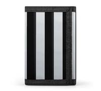 HETVBNS TriFold Wallet with 8 Card Slots & Keychain | Durable Polyester | Compact Black And-White Stripes Wallet for Travel