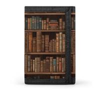 HETVBNS TriFold Wallet with 8 Card Slots & Keychain | Durable Polyester | Compact Library Bookshelf Book Wallet for Travel