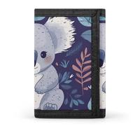 HETVBNS TriFold Wallet with 8 Card Slots & Keychain | Durable Polyester | Compact Lovely Koala Wallet for Travel