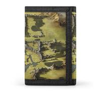 HETVBNS TriFold Wallet with 8 Card Slots & Keychain | Durable Polyester | Compact Middle Earth Map Wallet for Travel