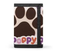 HETVBNS TriFold Wallet with 8 Card Slots & Keychain | Durable Polyester | Compact Puppy Dog Paw Wallet for Travel