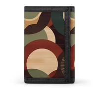 HETVBNS TriFold Wallet with 8 Card Slots & Keychain | Durable Polyester | Compact Shapes And Circles Wallet for Travel