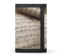 HETVBNS TriFold Wallet with 8 Card Slots & Keychain | Durable Polyester | Compact Sheet Music Wallet for Travel