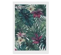HETVBNS Tropical Leaves Diamond Painting Kits for Adults, Full Round Drill DIY Diamond Art for Beginners, 5D Gem Art and Crafts for Home Wall Decor 8"x12"