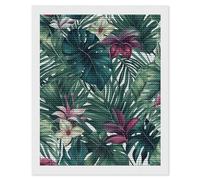HETVBNS Tropical Leaves Diamond Painting Kits for Adults, Full Round Drill DIY Diamond Art for Beginners, 5D Gem Art and Crafts for Home Wall Decor 16"x20"