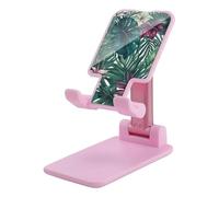 HETVBNS Tropical Leaves Phone Stand for Desk - Adjustable & Foldable Tablet Stand Portable Cell Phone Stand Holder Compatible with 4-13" Smartphones, Tablets