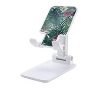 HETVBNS Tropical Leaves Phone Stand for Desk - Adjustable & Foldable Tablet Stand Portable Cell Phone Stand Holder Compatible with 4-13" Smartphones, Tablets