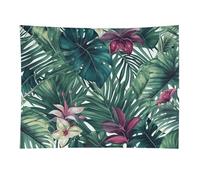 HETVBNS Tropical Leaves Tapestry Wall Hanging - 30"x40" Aesthetic Tapestries Soft Polyester Wall Art Decor Large Tapestry for Bedroom Living Room Dorm Backdrop, Hanging Kit Included