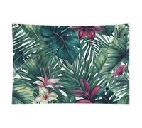 HETVBNS Tropical Leaves Tapestry Wall Hanging - 40"x60" Aesthetic Tapestries Soft Polyester Wall Art Decor Large Tapestry for Bedroom Living Room Dorm Backdrop, Hanging Kit Included