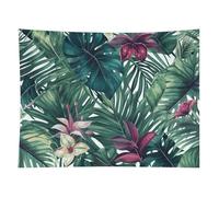HETVBNS Tropical Leaves Tapestry Wall Hanging - 60"x80" Aesthetic Tapestries Soft Polyester Wall Art Decor Large Tapestry for Bedroom Living Room Dorm Backdrop, Hanging Kit Included