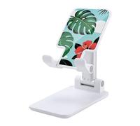 HETVBNS Tropical Plant Flower Phone Stand for Desk - Adjustable & Foldable Tablet Stand Portable Cell Phone Stand Holder Compatible with 4-13" Smartphones, Tablets