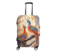 HETVBNS Two Phoenixes in Winter Luggage Cover, Elastic Luggage Protector Fits 19-32in Suitcases, Washable & Anti-Scratch Suitcase Cover for Men Women, style, Small, Classic