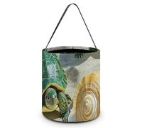 HETVBNS Two Turtles And Shells Candy Bag Halloween Trick Or Treat Bucket 7.9x8.3in, Reusable Gift Bags for Party Holiday Wedding